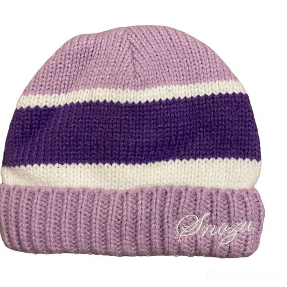 Snozu Cable Knit Fleece lined lavender purple beanie hat youth kids -6/2T - Picture 1 of 10